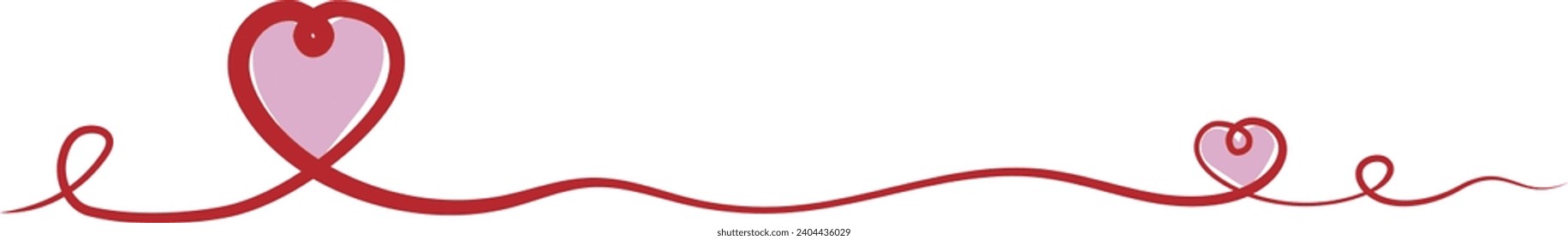 Line vector illustration of heart