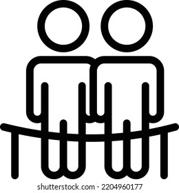 Poner en línea la ilustración del vector en un fondo transparente.Símbolos de calidad premium.Icono de vector de línea delgada para el diseño de conceptos y gráficos.