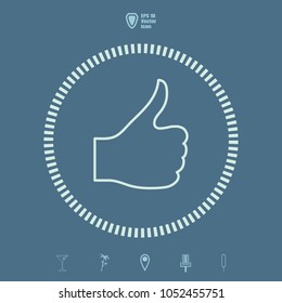 Line vector  like icon on a flat design style, suitable for web site, logo, app, UI