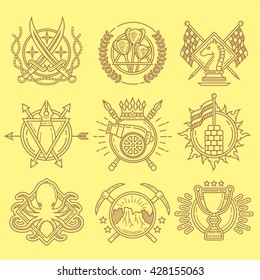 Line vector logo emblems