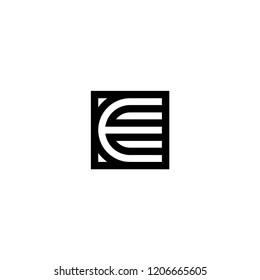 Line Vector Logo Letter E. E Letter Design Vector Lines