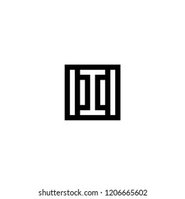 Line Vector Logo Letter I. I Letter Design Vector Lines