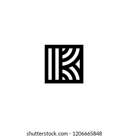 Line Vector Logo Letter K. K Letter Design Vector Lines