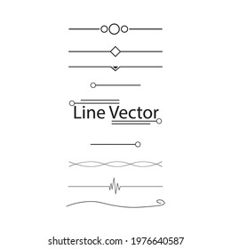 Line vector for logo title's underline or any needs. EPS 10 Vector.