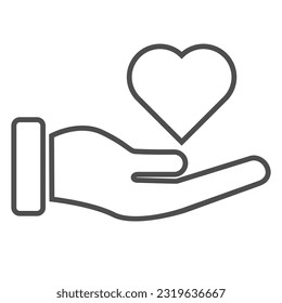 line vector love care icon