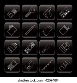 Line Vector Object Icons - Vector Icon Set