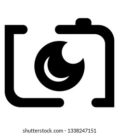 Line vector of picture capture icon 