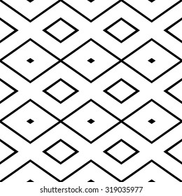 Line vector seamless pattern. Repeating geometric tiles. Modern stylish texture. Monochrome arabic, aztec design. Hand drawn tribe motif.