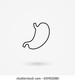 Line vector stomach icon. Medicine gaster symbol. Human internal organs