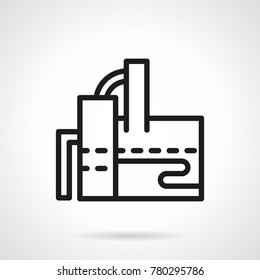 Line vector sugar factory