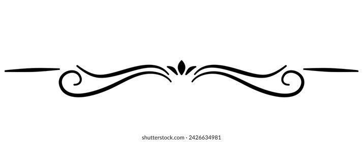 Vector de línea, subrayado, línea de ilustración