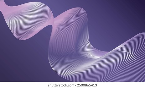 Line vectory abstraction technology futuristic sound wave background