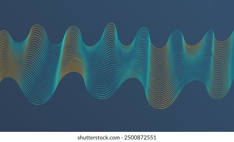 Linie Vektorabstraktionstechnologie futuristische Klangwelle Hintergrund
