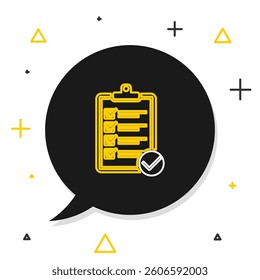 Line Verification of delivery list clipboard and pen icon isolated on white background. Colorful outline concept. Vector