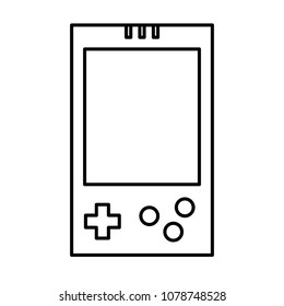 line videogame console play with buttons controller