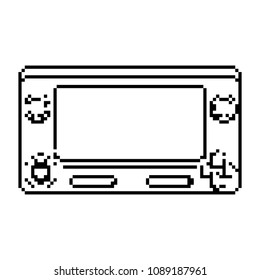 line videogame console simulator with buttons technology