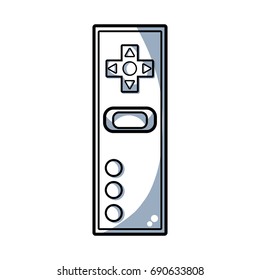 line videogame controller with buttons to play in the console