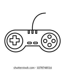 line videogame controller with play buttons technology