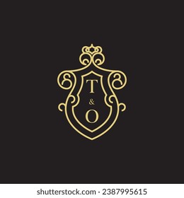 TO line vintage initial logo in high quality professional design that will print well across any print media