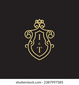 Logotipo inicial de la línea de TI con un diseño profesional de alta calidad que se imprimirá en cualquier medio de impresión