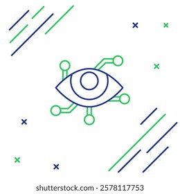 Line Virtual reality icon isolated on white background. Colorful outline concept. Vector