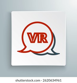 Linha Ícone de realidade virtual isolado no fundo branco. Design de display head-up VR futurista. Conceito de contorno colorido. Vetor