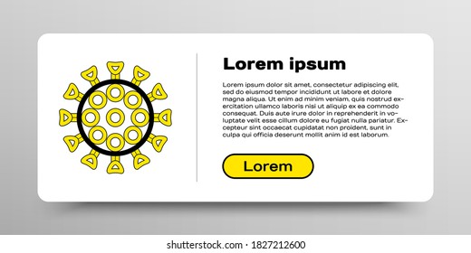 Icono de Virus de línea aislado en fondo blanco. Virus Corona 2019-nCoV. Bacterias y gérmenes, cáncer celular, microbio, hongos. Concepto de esquema colorido. Vector