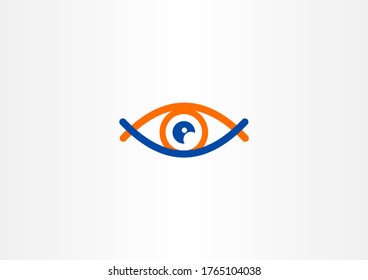 line vision vector logo design template