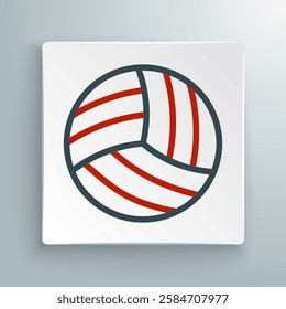 Line Volleyball ball icon isolated on white background. Sport equipment. Colorful outline concept. Vector