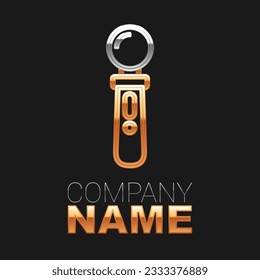 Line VR controller game icon isolated on black background. Virtual reality experience, sensation of presence, position-tracking technology device. Colorful outline concept. Vector