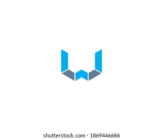 Line W Icon Logo Simple Identity Stock Vector (Royalty Free) 1869446686 ...