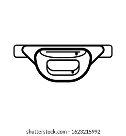 Line Waistbag Icon Vector Desgin on White Background
