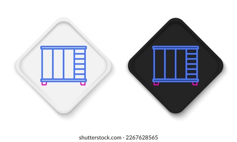 Icono de alambre de línea aislado en fondo blanco. Firma del portapapeles. Concepto de esquema colorido. Vector