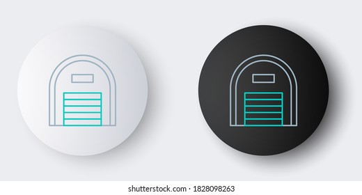 Line Warehouse icon isolated on grey background. Colorful outline concept. Vector
