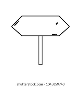 line warning metal notices traffic symbol