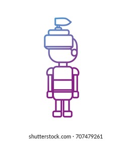 line warrior character to video game technology play