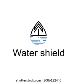 LINE WATER ARROW ICON AND ELEMENT DESIGN