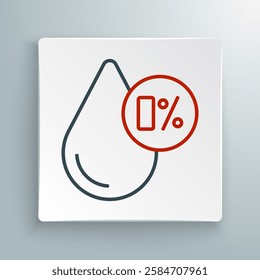 Line Water balance icon isolated on isolated on white background. Colorful outline concept. Vector