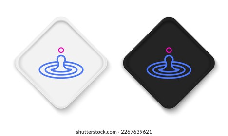 Line Water drop icon isolated on white background. Colorful outline concept. Vector