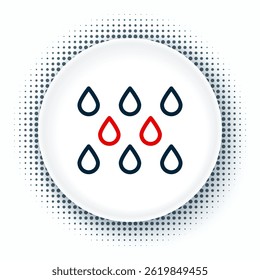 Line Water drop icon isolated on white background. Colorful outline concept. Vector