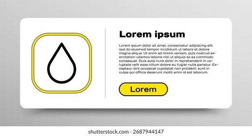 Line Water drop icon isolated on white background. Colorful outline concept. Vector