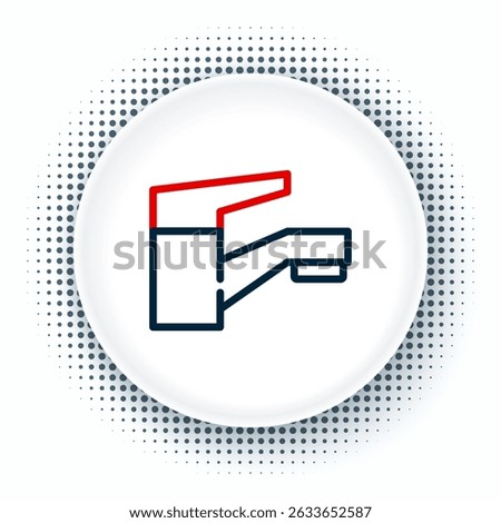 Line Water tap icon isolated on white background. Colorful outline concept. Vector