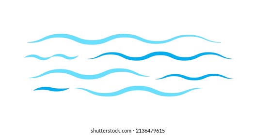 Line water waves icon. Wavy lines water. Vector illustration