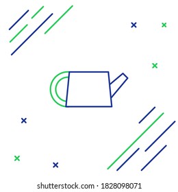 Line Watering can icon isolated on white background. Irrigation symbol. Colorful outline concept. Vector