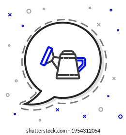 Line Watering can icon isolated on white background. Irrigation symbol. Colorful outline concept. Vector Illustration