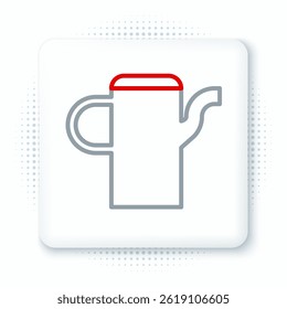Line Watering can icon isolated on white background. Irrigation symbol. Colorful outline concept. Vector