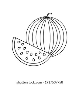 1,464 Outline Of A Cut Watermelon Images, Stock Photos & Vectors ...