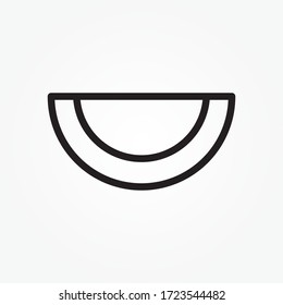 línea sandía Icono ilustración vectorial
