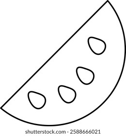 line watermelon icon vector illustration