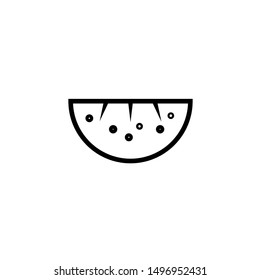 line watermelon vector simple Icon
